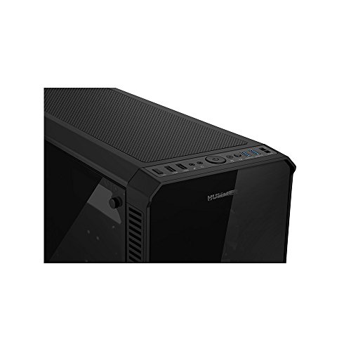 NOX Hummer TGX Torre Negro Carcasa de Ordenador - Caja de Ordenador  Torre  PC  SPCC  Vidrio Templado  ATX EATX ITX Mini-ATX  Negro  Juego 