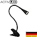 LED Klemmleuchte *Swan* von Activled in schwarz Klemmlampe Leseleuchte AL-CL1211-BK