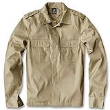 Langarm Brandit US Hemd Langarm Beige - XL