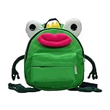 Forma divertida de la rana de dibujos animados niños de los niños Mochila Mochila bolsillo...
