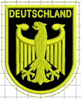 Aufnäher Bügelbild Aufbügler Patch Applikation Kinder Kleidung Fanartikel Deutschland Aufnäher Fußball EM 2016