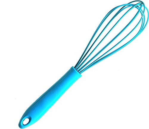 Schneebesen groß 27 cm, türkis, Kochblume Edition, Silikon