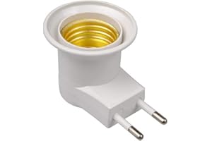 SUNAOMNI Titulaire de la douille d'ampoule E27, base de support de lampe E27, support de lumière de vis à vis mural avec interrupteur OFF blanc