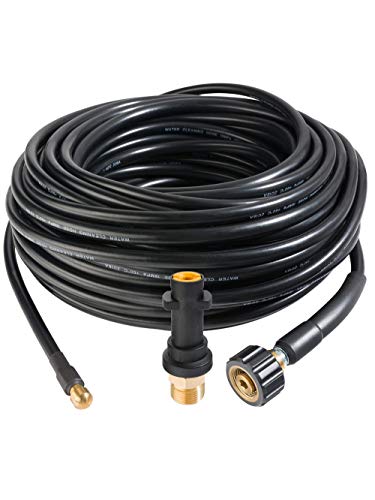 Arebos Tuyau de nettoyage de canalisations / 25 m / 180 bar / Pour la connexion à un nettoyeur haute pression