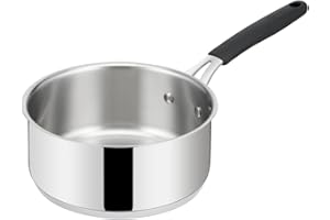 Lagostina Tempra Acier Casserole Fonda Manche Longue, Casserole Ø 16 cm en Acier Inoxydable 18/10 avec Fond Lagotherm et Manche Longue en Silicone