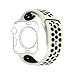 Produktbild ontube für Apple Watch Band Nike + Serie 1/2, (nicht für iWatch 38 mm) Soft Silikon Sport Armband Ersatz Gurt für iWatch Band M/L Größe 42 mm Cremige Weiß/Schwarz