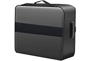 NATHA Bolsa para Documentos con Candado, IgníFuga, una de Humedad, 3, 15 X 11 Pulgadas, Importante Organizador de Documentos (Negro)