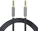 Produktbild ONX3 (Schwarz) Premium-Qualität Nylon Geflochten 2 Meter Länge Vergoldet 3,5 mm Klinkenstecker Buchse Aux Auxiliary Audio-Kabel für Lenovo Vibe K5 Plus
