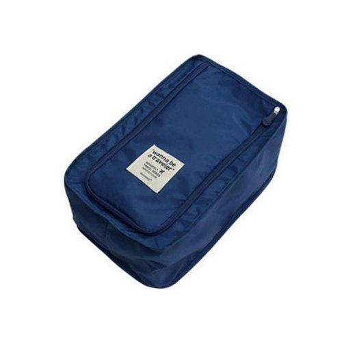 DEHANG Bolso de Almacenamiento para zapatos Impermeable Duradero Nailon Portátil Neceser de viaje Organizador de baño Bolsa de aseo, Azul oscuro
