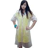 Derkang Clear Rain Jacket Rainwear Lovely Lady Girl Women Hooded Raincoat Cute Semi-Transparent Polka Dots