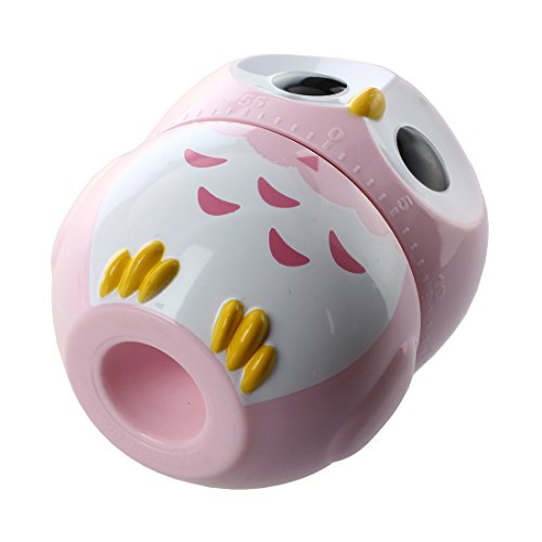 Kuechentimer – TOOGOO(R) Eule Ei-Uhr Kurzzeitwecker Kurzzeitmesser Eieruhr Eiermesser Kuechentimer (1-60 Minuten) (Rosa) - 4