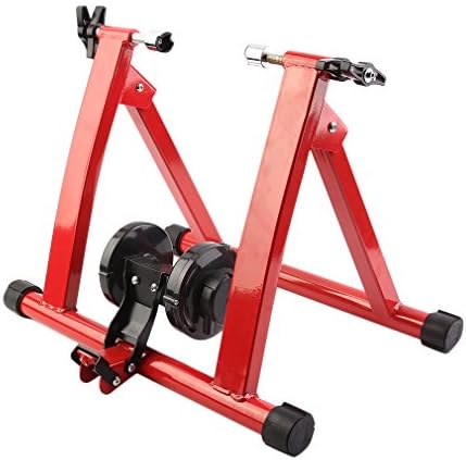 LUCKYKS Bicycle Trainer Cycling Mountain Biking Indoor Training Station For Fitness Exercise Training Bike (Red)