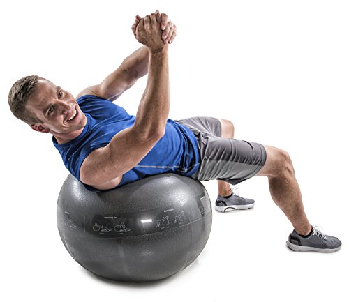 GoFit Professioneller Gymnastikball – Silber, 75 cm - 2