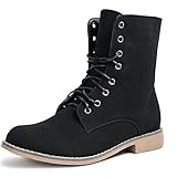  Unbekannt Damen Stiefeletten Stiefel Boots Schnürstiefel 1178 (41, 5208 Schwarz)