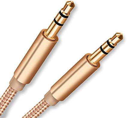 Data cable Car aux audio cable car with copper 3.5mm male to male double car stereo audio cable, pink, 0.5m