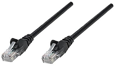 Intellinet 739856 Câble Réseau, RJ45 Connecteur Mâle, Cat 6 SFTP 100% Cuivre, Noir, 1,5 m