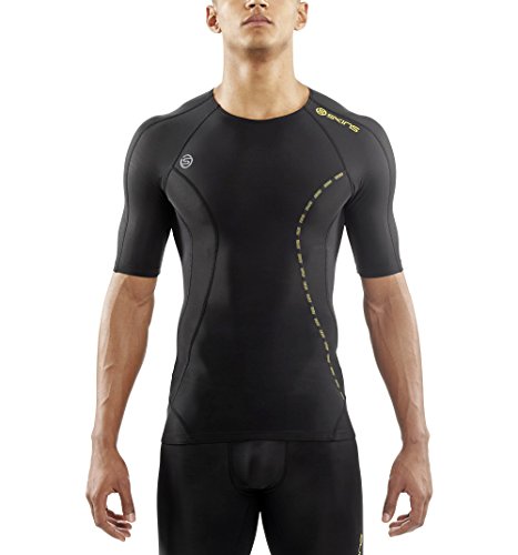 SKINS Dnamic Top Manches Courtes Homme, Noir, FR : M (Taille Fabricant : M)