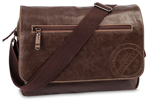 Preisvergleich Produktbild Bestway Umhängetasche Collegetasche mit Laptopfach (braun)