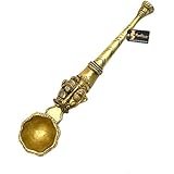 Two Moustaches Yali Design Brass Pooja Spoon