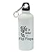 Produktbild GFGKKGJFD Life is Better In Flip Flops Trinkflasche aus Aluminium, 600 ml, Weiß