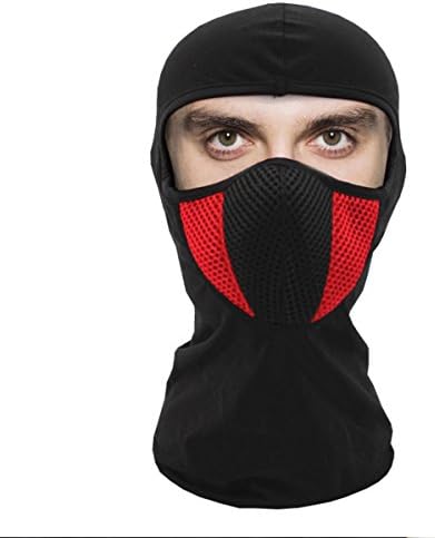 SHENGYANG Face Mask Riding Motorcycle Dust Mask Windproof Neck Warmer Tactical Hood Winter Ski and Cold Protection Safety Masks for ALL Outdoor Activities Skiing Snowboarding Biking Hiking (Red)