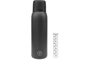 TAPP WATER Tappwater BottlePro - Reusable water filter bottle 750 ml - Filters 80+ contaminants, BPA free. Sustainable refills and watertight seal (Black)
