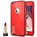 Produktbild iPhone 6S Plus / 6 Plus Hülle,iPhone 6S Plus Silikon Hülle Spiegel,Ukayfe [Full-Body 360 Coverage Protective] iPhone 6 / 6S Plus Schutzhülle 360 Grad Hülle + Panzerglas Schutzfolie,Überzug Mirror Effect Soft TPU Case Spiegel Hülle für iPhone 6 Plus / 6S Plus Handyhülle Front + Back Rundum Double Beidseitiger Stoßdämpfend Transparent TPU Silikon Schutz Schutzhülle Silikonhülle Handy Gürtel Tasche Hülle Case Cover Fall-Abdeckung Etui Bumper Schale für Apple iPhone 6 Plus/6S Plus - Rot