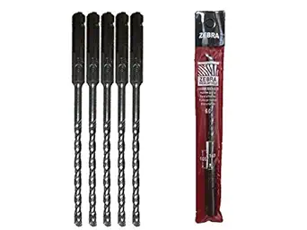 Zebra Premium Tools Z-6160 SDS Plus 6  160MM Hammer Drill Bits | Concrete Drilling Bits | Rotary Hammer Bits (5)