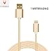 Cassiey Dekkin 1Meter Nylon Braided Usb Cable Charging Data Sync With Lightning Connector For Usb Type C Cable Nexus 5X, 6P, Oneplus 2, Lumia 950, Lg G5, Apple Macbook 2015 And More - Gold RS.399.00