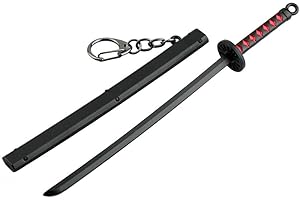 ZMOOPE Demonio Asesino Espada Llavero, Mini catana Llavero animación Llavero, kimetsu no Yaiba zenitsu Llavero Cosplay Colgante Regalo, 6.69 pulgadas