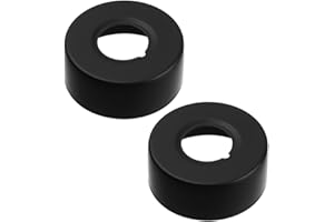 Cozylkx 2er-Pack Edelstahl Wasserhahn Dekor Rohrabdeckungen Wandflansch Rohrlochabdeckungen Rosette, Schwarz,60x25x25mm