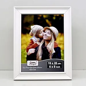 AJANTA ROYAL Rich 6 x 8 Solo Photo Frame for Table and Walls Decoration Gift for Birthday (White, 1)