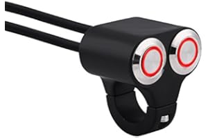 KEENSO 7/8 Inch 22mm Motorcycle Handlebar Switch, Universal Motorbike Handlebar Brake Fog Headlight Handle On/Off Grip Switches(Type D) motorcycle handle
