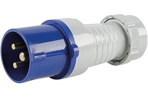 OROK - Fiche mâle CEE, Prise pour Camping Car 220V 16A - 1 pièce - Adaptateur 220V pour Camping - IP44 - Socle Type : P17 avec Capot - Câbles à connecter : 3 x 1.5mm² ou 3 x 2.5mm²