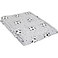 Bedlam - Football Fleece Blanket (120 x 150cm) - Reversible Print - Super Soft & Cosy Fleece Throw with Football - Football Blanket in Grey - Football Bedroom Accessories - Football Throw Blanket