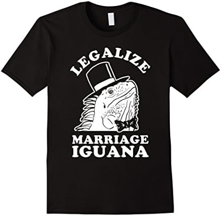 Men's Legalize Marriage Iguana T-Shirt XL Black