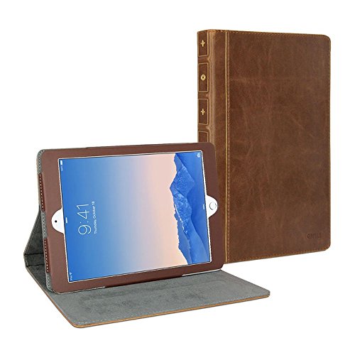iPad Pro Hülle, GMYLE Book Case Vintage Braun PU Lederbuch Brieftaschenstil Etui Schutzhülle für Apple iPad Pro 12.9" 2015