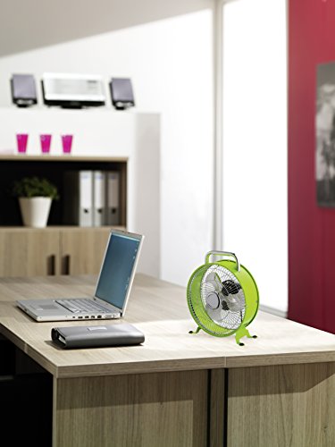 Reality Leuchten Tischventilator im Retro Design, Metall lackiert, 2-Geschwindigkeitsstufen, maximum 20 W, Durchmesser 26 cm, grün, R022-15 - 2