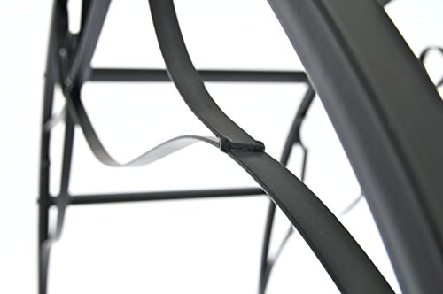 CLP Metall-Rosenbogen, prunkvoll, Eisen pulverbeschichtet, Höhe 220 cm, Breite 120 cm, Tiefe 44 cm schwarz - 7