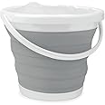 AL ARQAM 10L (2.6 Gallon) Collapsible Plastic Bucket - Foldable Mop Bucket - Portable Fishing Water Pail - Space Saving Outdoor Waterpot for Washing Dishes and Person During Camping, Hiking and Home