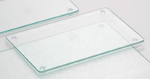Kesper Glas Schneideplatte, Küchen Schneidebrett, mittel, ca. 30x20cm, leicht geriffelte Oberfläche - 2