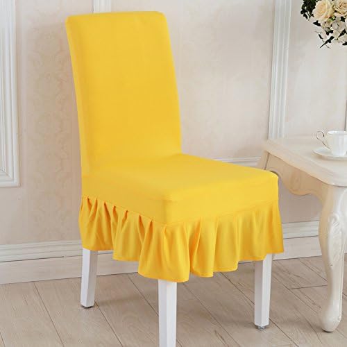 Pure color skirt hotel seat cover One-piece spandex chair covers Computer desk stool cover Dining room chair covers-N