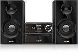 Puerto USB de carga Philips BTM2185/12 Sistema de Audio para el hogar - Microcadena (Microcadena de música para Uso doméstico, Negro, 1 Discos, Bandeja, 100 W, De 2 vías)