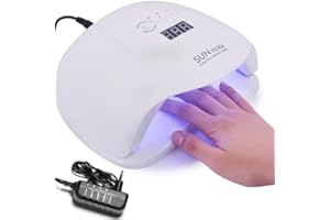 ‎RETOO Retoo Lampa UV LED do paznokci 80 W, suszarka do paznokci żelowych, wyświetlacz LCD, narzędzie do utwardzania paznokci, utwardzarka do utwardzania, lampa żelowa do domu i studia paznokci, odpowiednia