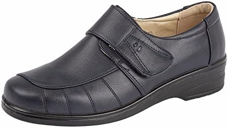 WOMENS LADIES GIRLS CASUAL COMFORTABLE NURSE WORK SCHOOL OFFICE SHOES SIZES 3-8 (UK 5 / EU 38 / US 7, Navy)