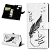 Produktbild Honor 7A Pro Handyhülle Huawei Y6 Prime 2018 Hülle Case Malen Muster Leder Tasche Flipcase Cover Silikon Schutzhülle Handytasche Skin Ständer Klapphülle Schale Bumper Magnet Ledertasche-Feder