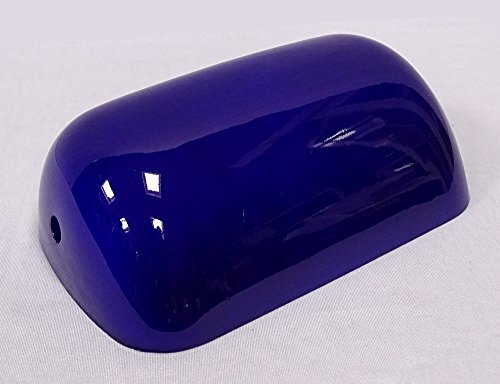 Lampenschirm für Bankerslampe, Ersatzschirm Banker Lampe, Blau 22,5 cm