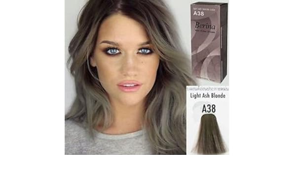 Buy Berina Permanent A38 Color Hair Dye Cream Light Grey Silver