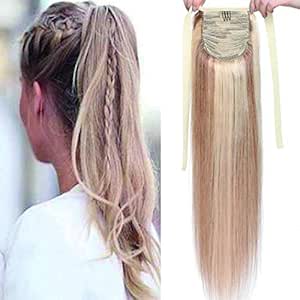 Binding Ponytail Extension Human Hair Long Straight 100 Real Remy