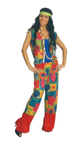 Preisvergleich Produktbild Kostüm Erwachsene Frau HIPPIE Chaleco+panta